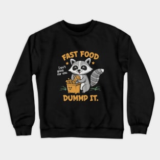 Raccoon Fast Food Crewneck Sweatshirt